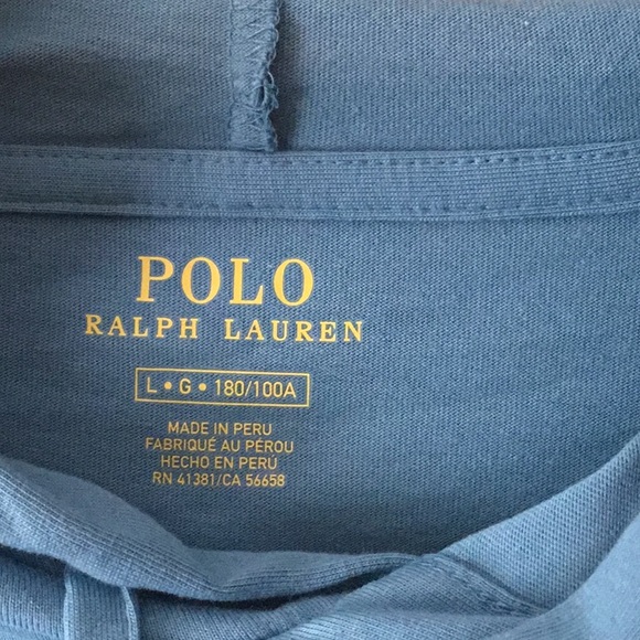 Ralph Lauren Blue Hooded T-shirt - Picture 2 of 2